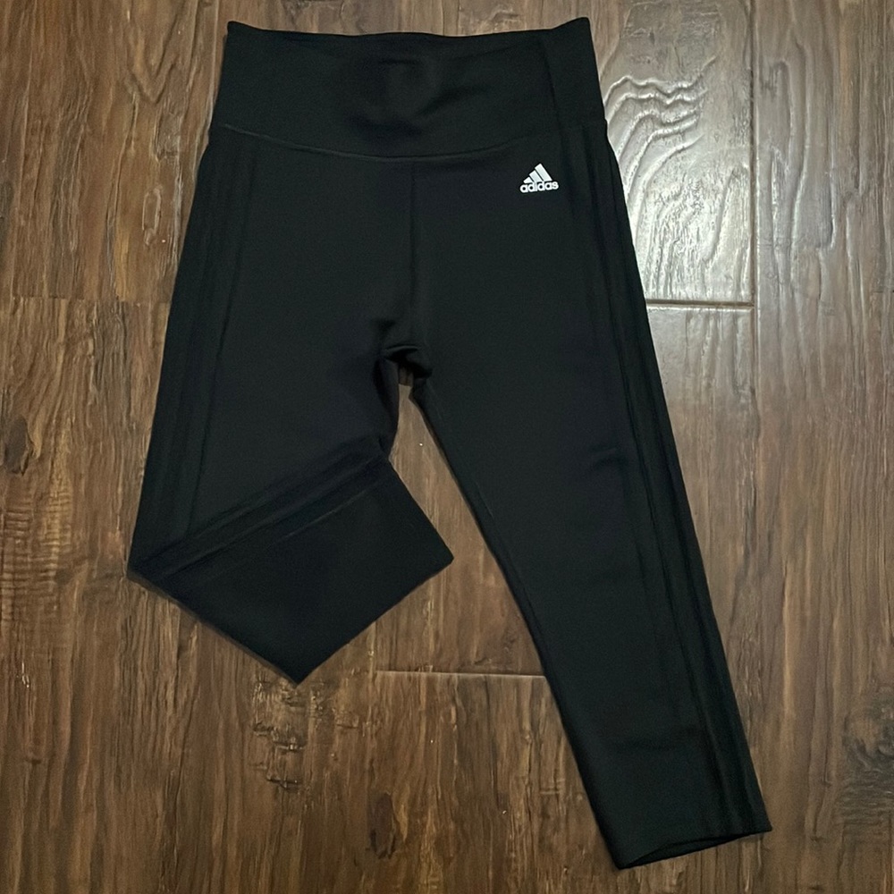 Adidas Capri Leggings - Black on Black